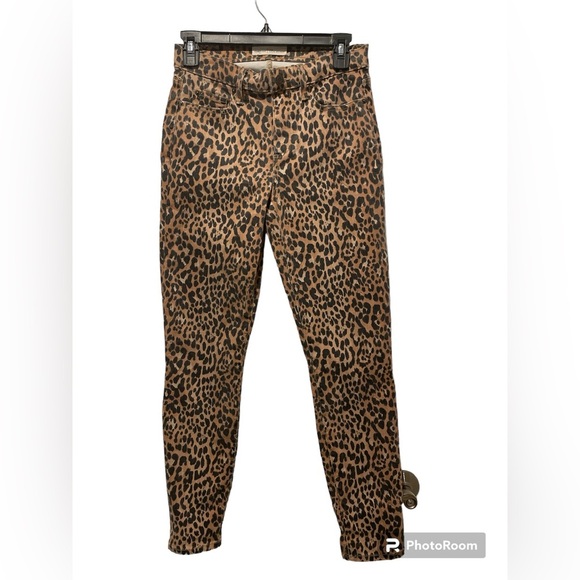 GAP true skinny Jeans Womens 27R Cheetah Leopard Print Stretch - Picture 1 of 2